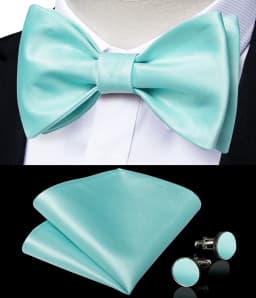Brand New Men's Bow Tie Teal Green Blue Paisley Floral Bow Tie Wedding Party Butterfly Bowknot Men Tie Accessories