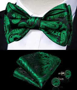 Brand New Men's Bow Tie Teal Green Blue Paisley Floral Bow Tie Wedding Party Butterfly Bowknot Men Tie Accessories