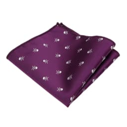 New Design Men's Pocket Square Blue Red Black Skull Handkerchief 26*26CM Hanky Suit Men's Business Wedding Party Chest Towel