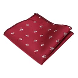 New Design Men's Pocket Square Blue Red Black Skull Handkerchief 26*26CM Hanky Suit Men's Business Wedding Party Chest Towel