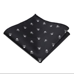 New Design Men's Pocket Square Blue Red Black Skull Handkerchief 26*26CM Hanky Suit Men's Business Wedding Party Chest Towel