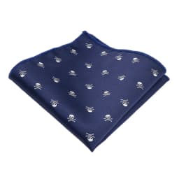 New Design Men's Pocket Square Blue Red Black Skull Handkerchief 26*26CM Hanky Suit Men's Business Wedding Party Chest Towel
