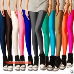 New Spring Autume Solid Candy Neon Leggings for Women High Stretched Female Sexy Legging Pants Girl Clothing Leggins