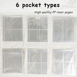 A5 3-hole Card Storage Bag 1/2/4/6 Pockets Collection Book 4R 6inch 10×15 Photo Wedding Album Trading Game Star Cards Protector