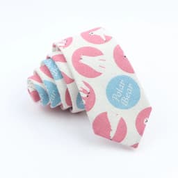 New Cartoon Linen Tie Skinny Casual Necktie For Wedding Party Neckties Classic Suits Floral Animal Print Neck Ties Cravat Gift