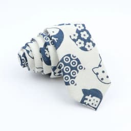New Cartoon Linen Tie Skinny Casual Necktie For Wedding Party Neckties Classic Suits Floral Animal Print Neck Ties Cravat Gift