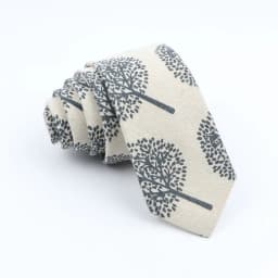 New Cartoon Linen Tie Skinny Casual Necktie For Wedding Party Neckties Classic Suits Floral Animal Print Neck Ties Cravat Gift