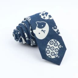 New Cartoon Linen Tie Skinny Casual Necktie For Wedding Party Neckties Classic Suits Floral Animal Print Neck Ties Cravat Gift
