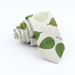 New Cartoon Linen Tie Skinny Casual Necktie For Wedding Party Neckties Classic Suits Floral Animal Print Neck Ties Cravat Gift
