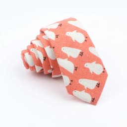 New Cartoon Linen Tie Skinny Casual Necktie For Wedding Party Neckties Classic Suits Floral Animal Print Neck Ties Cravat Gift