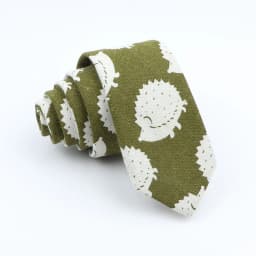 New Cartoon Linen Tie Skinny Casual Necktie For Wedding Party Neckties Classic Suits Floral Animal Print Neck Ties Cravat Gift