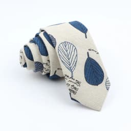 New Cartoon Linen Tie Skinny Casual Necktie For Wedding Party Neckties Classic Suits Floral Animal Print Neck Ties Cravat Gift