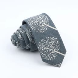 New Cartoon Linen Tie Skinny Casual Necktie For Wedding Party Neckties Classic Suits Floral Animal Print Neck Ties Cravat Gift