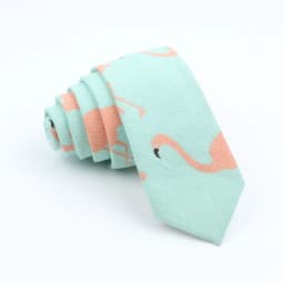 New Cartoon Linen Tie Skinny Casual Necktie For Wedding Party Neckties Classic Suits Floral Animal Print Neck Ties Cravat Gift