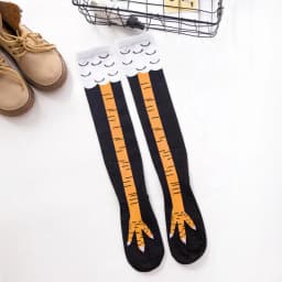 1/2 pair Adorable and Humorous Chicken Feet-Inspired Long Tube Socks with Unique Personality for Fashion-Conscious Individuals