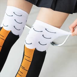 1/2 pair Adorable and Humorous Chicken Feet-Inspired Long Tube Socks with Unique Personality for Fashion-Conscious Individuals