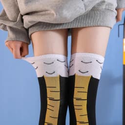 1/2 pair Adorable and Humorous Chicken Feet-Inspired Long Tube Socks with Unique Personality for Fashion-Conscious Individuals