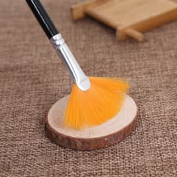 5Pcs Fan shape Gouache Painting Brush Kids Student Nylon Hair Wooden Handle Painting Artist Brush Set Drawing Art Supplies