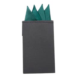 Men's Pre-folded Pocket Square Candy Color Silk Handkerchiefs Formal Wedding Party Business Chest Towel Hanky Black White Red