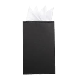 Men's Pre-folded Pocket Square Candy Color Silk Handkerchiefs Formal Wedding Party Business Chest Towel Hanky Black White Red