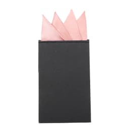 Men's Pre-folded Pocket Square Candy Color Silk Handkerchiefs Formal Wedding Party Business Chest Towel Hanky Black White Red