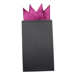 Men's Pre-folded Pocket Square Candy Color Silk Handkerchiefs Formal Wedding Party Business Chest Towel Hanky Black White Red