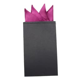 Men's Pre-folded Pocket Square Candy Color Silk Handkerchiefs Formal Wedding Party Business Chest Towel Hanky Black White Red
