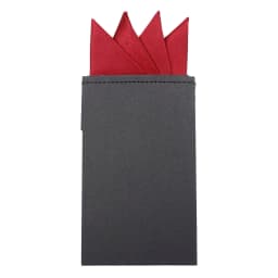 Men's Pre-folded Pocket Square Candy Color Silk Handkerchiefs Formal Wedding Party Business Chest Towel Hanky Black White Red