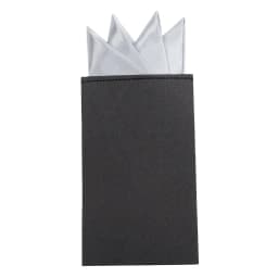 Men's Pre-folded Pocket Square Candy Color Silk Handkerchiefs Formal Wedding Party Business Chest Towel Hanky Black White Red
