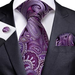 High Quality Pink Striped Paisley Men's Tie Set 8cm Business Wedding Party Accessories Men Necktie Hanky Set Men Gift