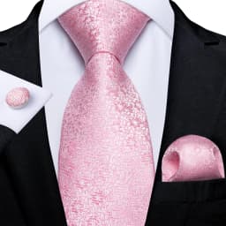 High Quality Pink Striped Paisley Men's Tie Set 8cm Business Wedding Party Accessories Men Necktie Hanky Set Men Gift