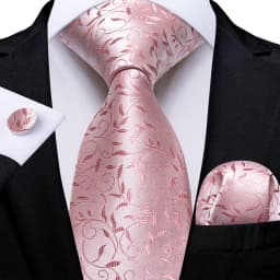 High Quality Pink Striped Paisley Men's Tie Set 8cm Business Wedding Party Accessories Men Necktie Hanky Set Men Gift