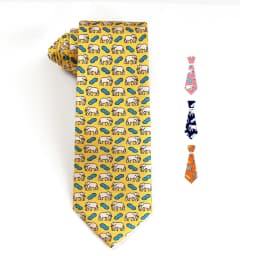 Tailor Smith New Fashion Printed Animal 100% Silk Ties Sheep Butterfly Puppy Elephant Men Premium Silk Neckties