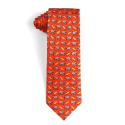 Tailor Smith New Fashion Printed Animal 100% Silk Ties Sheep Butterfly Puppy Elephant Men Premium Silk Neckties