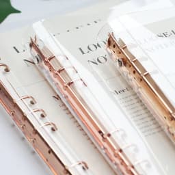 A5A6 B5 Rose Gold With 90 Sheet Inner Page Notebook Planner Organizer Binder Books Journal Diary Office Supplies Notebook