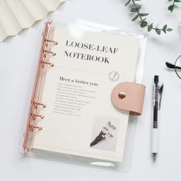 A5A6 B5 Rose Gold With 90 Sheet Inner Page Notebook Planner Organizer Binder Books Journal Diary Office Supplies Notebook