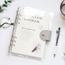 A5A6 B5 Rose Gold With 90 Sheet Inner Page Notebook Planner Organizer Binder Books Journal Diary Office Supplies Notebook