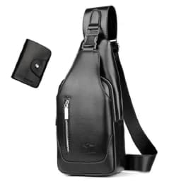 Design UBS Soft Leather Men Chest Bag Anti Theft Mens Shoulder Bags Casual Sports Travel Messenger Bags Man Business Bag Purses