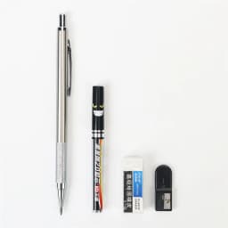 2.0 Metal Mechanical Pencil Student Drawing and Writing Pen Free Eraser5 Pencil Leads and Sharpener