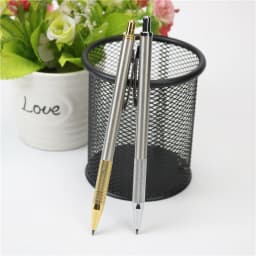 2.0 Metal Mechanical Pencil Student Drawing and Writing Pen Free Eraser5 Pencil Leads and Sharpener