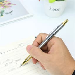 2.0 Metal Mechanical Pencil Student Drawing and Writing Pen Free Eraser5 Pencil Leads and Sharpener