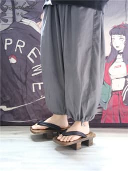 Summer Man Slipper Japanese Geta Wooden Clogs Sandals Samurai Cosplay Shoes Women Man Flip Flops Thick Bottom Platform Shoe