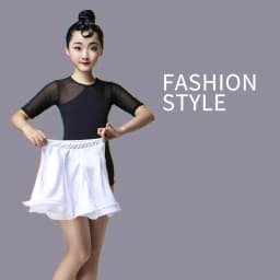 Kids Latin Dance Dress Practice Dresses Leopard Latin Performance For Women Girls Spandex Competition Examination Dance Skirt