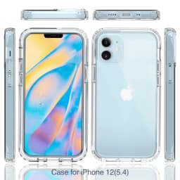 2 IN 1 Shockproof Silicone Protection Transparent Back Cover For iPhone 16 15 13 12 11 14 Pro Max XR XS MAX X SE 6 7 8 Plus Case
