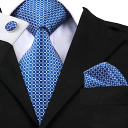 Hi-Tie Light Blue Striped Novelty Silk Wedding Tie For Men Handky Cufflinks Nicktie Set Fashion Design Business Party Dropship