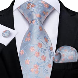 Black Red Rose Floral Ties For Men 8cm Men's Neck Tie Handkerchief Cufflinks Set Business Wedding Tie Gift For Men DiBanGu