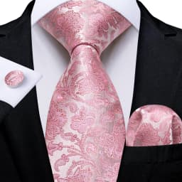 Black Red Rose Floral Ties For Men 8cm Men's Neck Tie Handkerchief Cufflinks Set Business Wedding Tie Gift For Men DiBanGu
