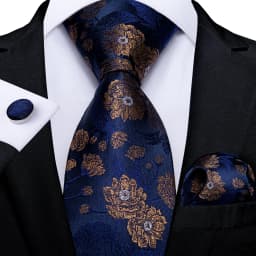 Black Red Rose Floral Ties For Men 8cm Men's Neck Tie Handkerchief Cufflinks Set Business Wedding Tie Gift For Men DiBanGu