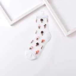 Sexy Lace Mesh Fishnet Socks food Mixed Fiber Transparent Stretch Elasticity Ankle Net Yarn Thin Women Cool Socks 1pair=2pcs