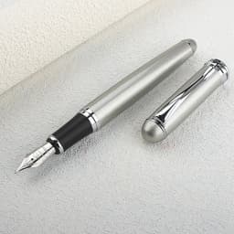 Jinhao X750 Classic Style Silver Clip Metal Fountain Pen 0.5mm Nib Steel Ink Pens for Gift Office Supplies School Supplies